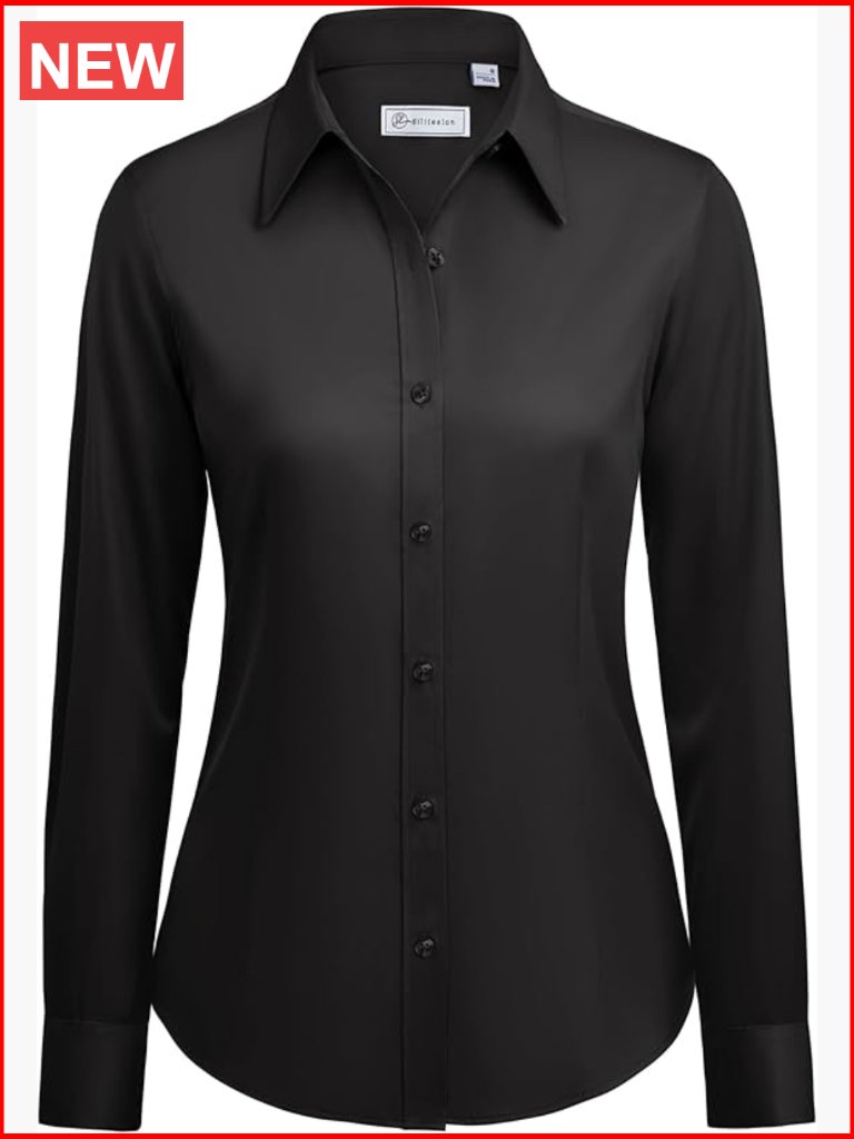 Wrinkle Free Long Sleeve Button Down Shirt Classic Fit Collared